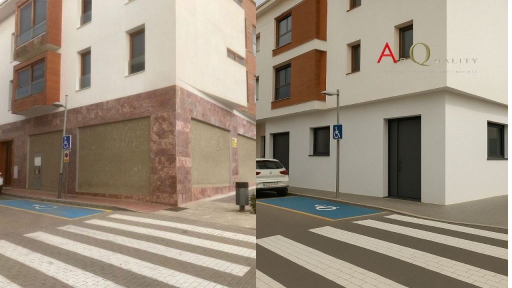 Ejemplo de cambio de fachada de local a vivienda