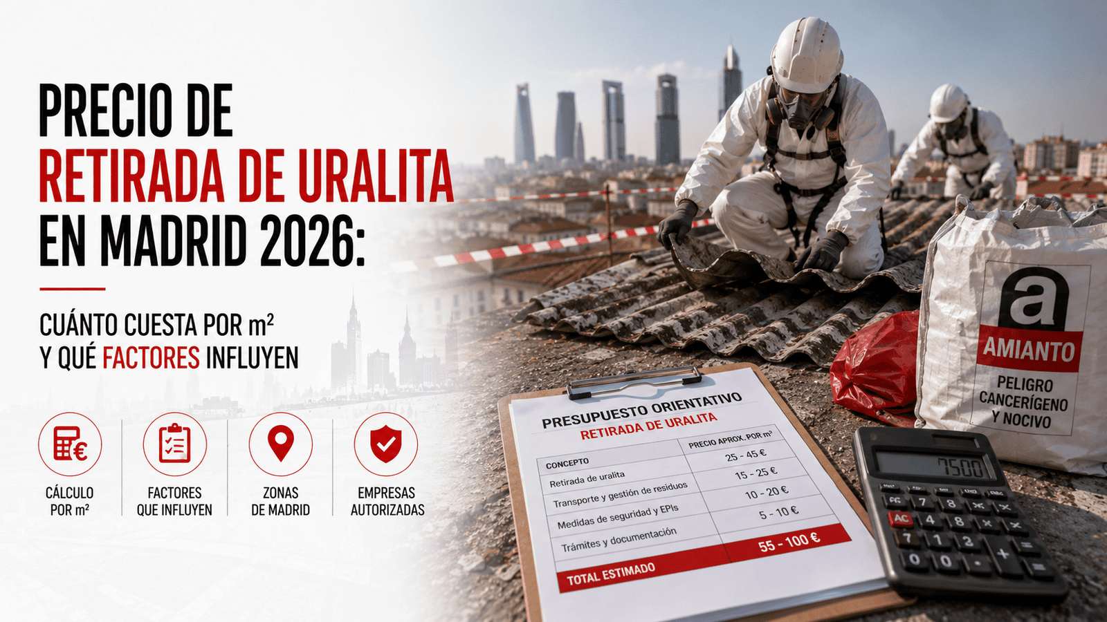precio retirar uralita Madrid 2026