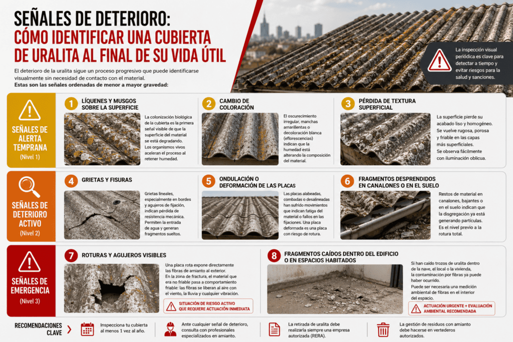 Vida útil del tejado de uralita: cuándo es obligatorio retirarlo 1 vida útil tejado uralita cuándo retirar