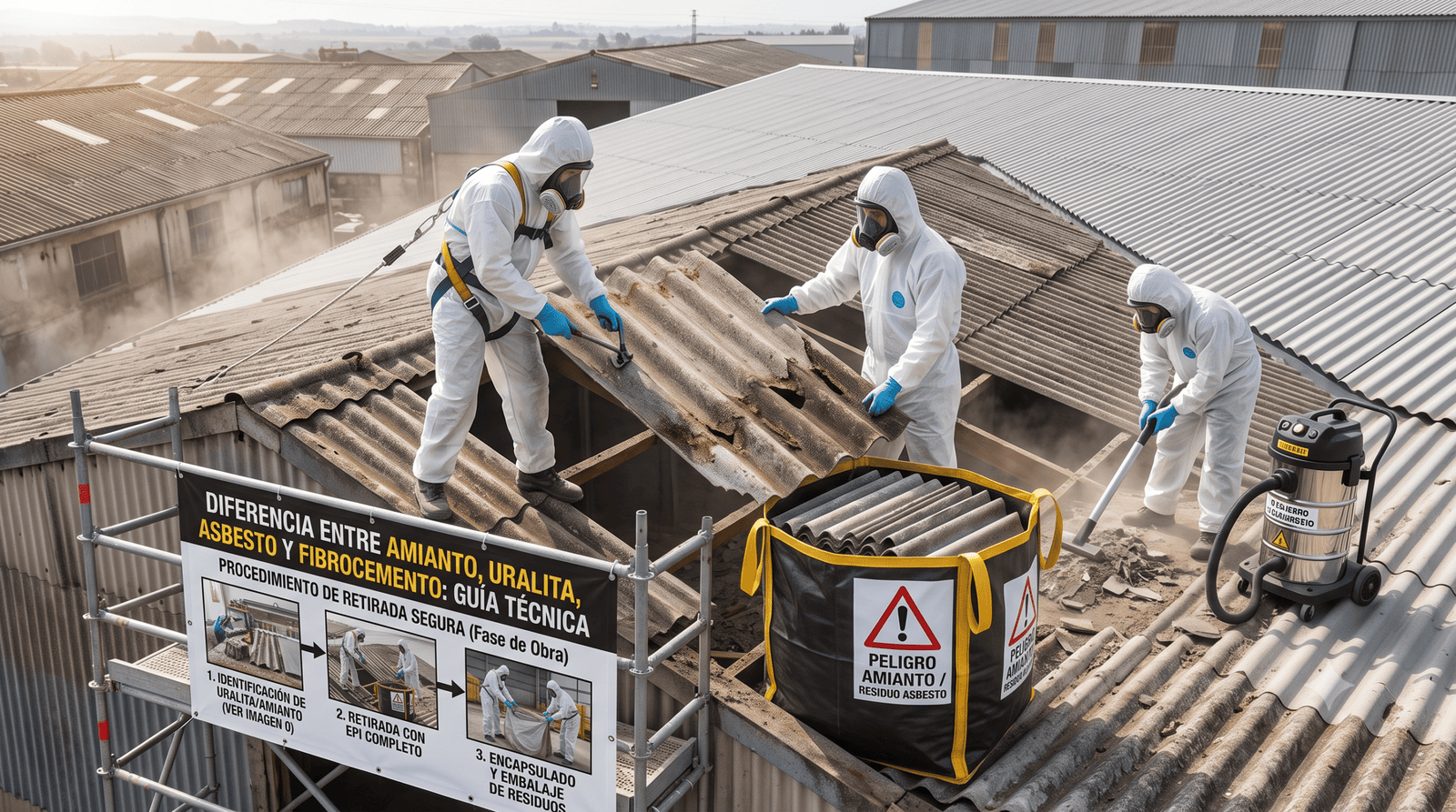 Diferencia entre amianto, uralita, asbesto y fibrocemento