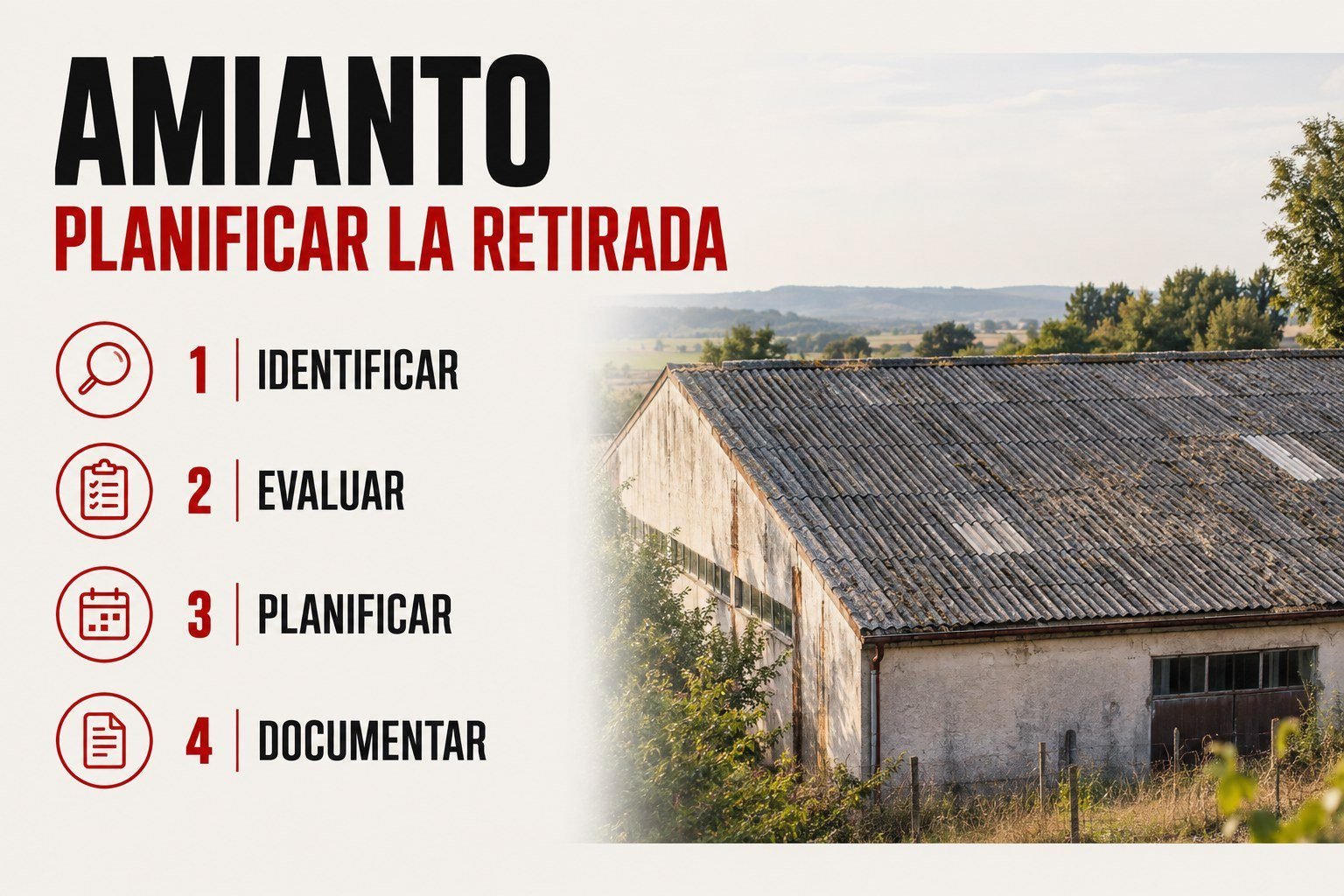 Normativa amianto en España 2026: qué obliga la Ley 7/2022 y el RD 396/2006 1 Amianto en España: esquema de identificación, evaluación, planificación y documentación de la retirada